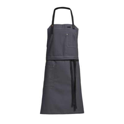 Raw Bib Apron - Dark Grey