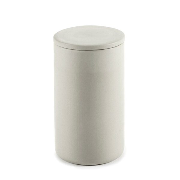 Round Box w/Lid Cose 7x12.6 (h) - Beige