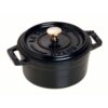 round cocotte 22cm black p2504 1890 image - G&G Goodfellows