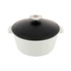 round cocotte 26x14 5cm h satin black p8958 7056 image - G&G Goodfellows