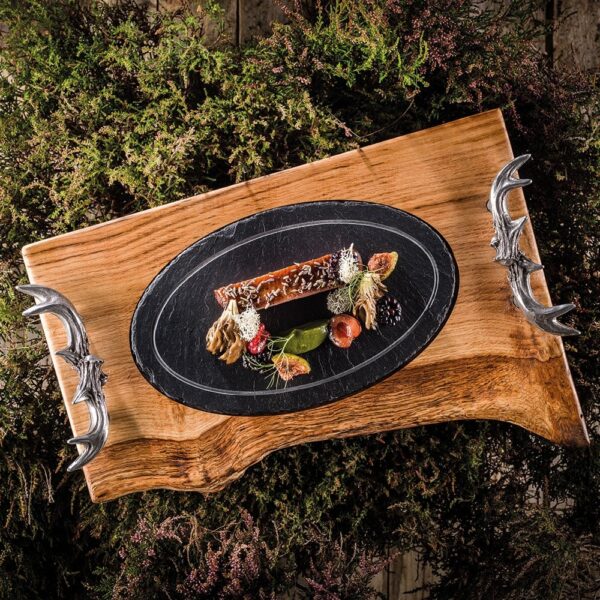 Rustic Stag Board w/Slate 38x22cm