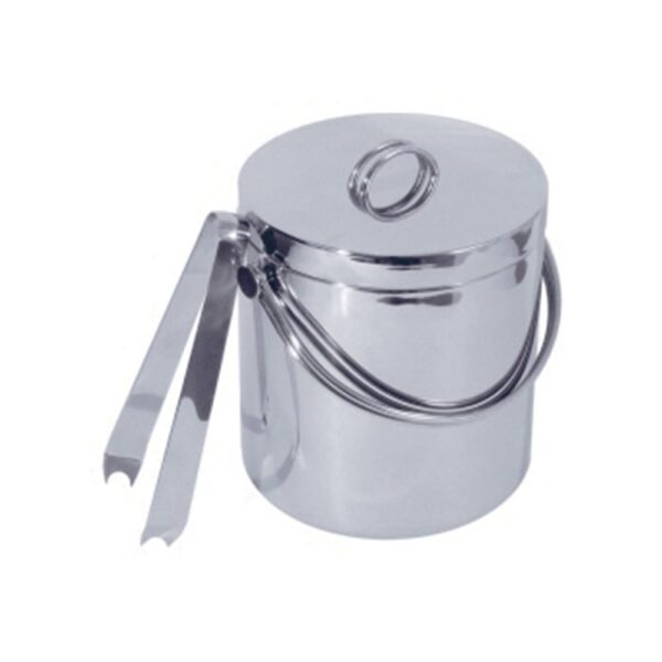 S/S Double Walled Ice Bucket with Tongs