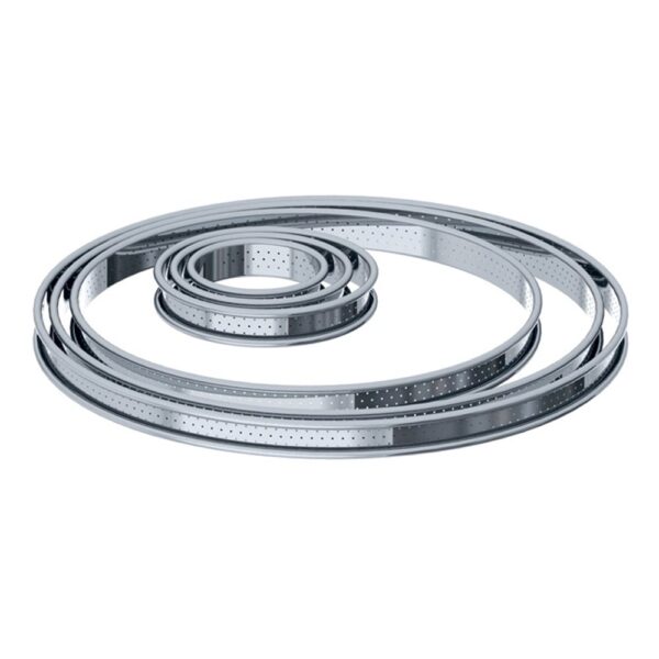 S/S Perforated Tart Ring 80x20mm