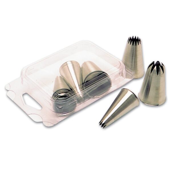 Set of 12 S/S Star Piping Nozzles