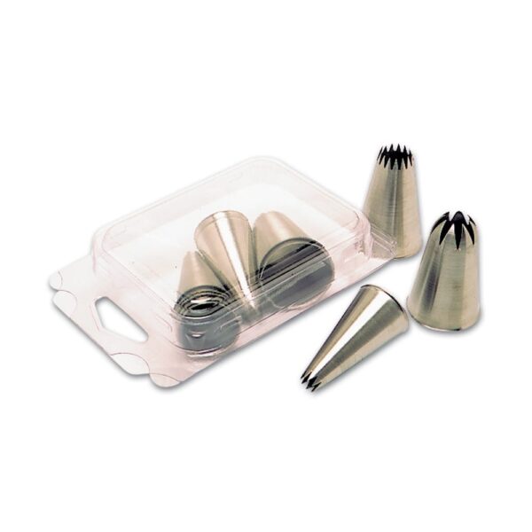 Set of 6 S/S Star Piping Nozzles