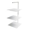 silver square 3 tier tea stand h52cm p404 3697 image - G&G Goodfellows