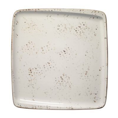 Square Plate 22x20cm - Grain
