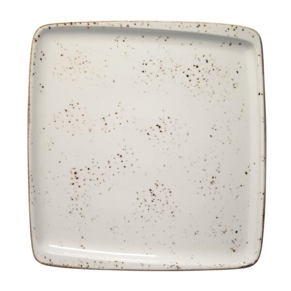 Square Plate 22x20cm - Grain