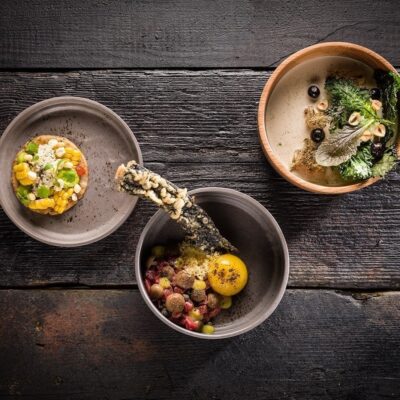 Stacking Bowl w/Oak Lid - 4 Pcs