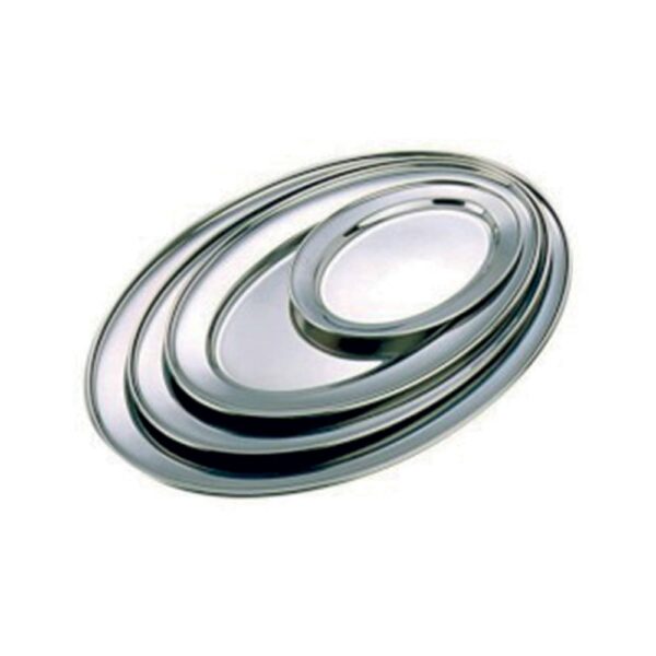 Stainless Steel Oval Meat Flat 35x22cm