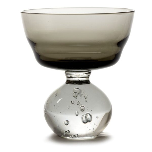 Stem Glass 9.2x10 (h) - Smokey Grey