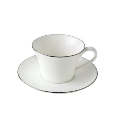 Tea/Coffee Cup with Platinum Line