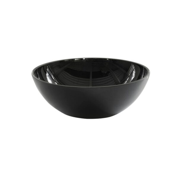 Tilt Black Glass Bowl 25x8.5cm(h)-Medium