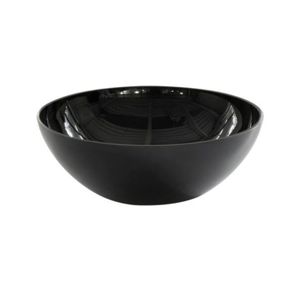 *DISCON* Tilt Black Glass Bowl 28.5x10cm(h)-Large