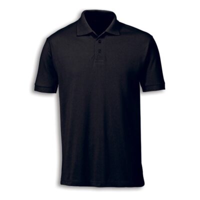 Unisex Black Polo Shirt - L