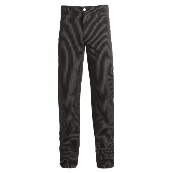 Unisex Trousers Black/White Stripe-X Sml