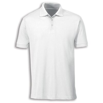 Unisex White Polo Shirt - M