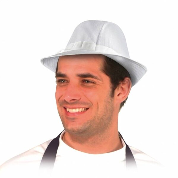 Unisex White Trilby Large