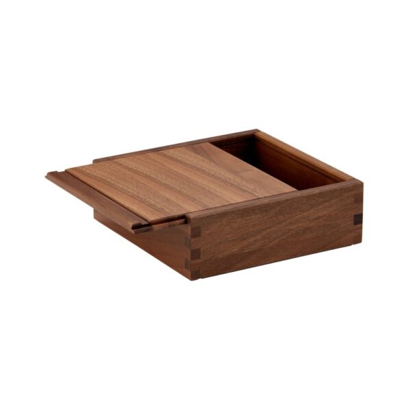 Walnut Box w/Lid 18x18x6cm(h)