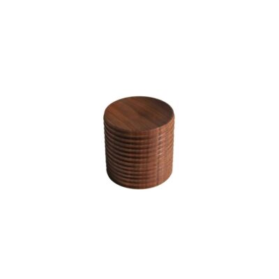Walnut Cylinder 7x5cm(h)-Ribbed Side
