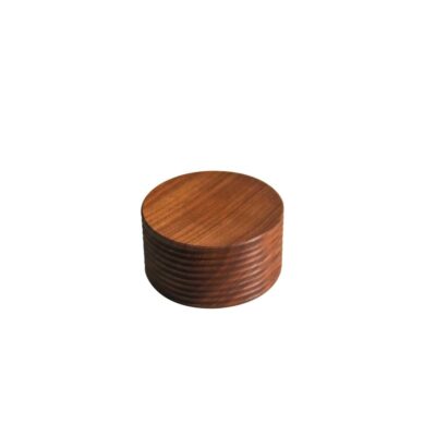 Walnut Cylinder 9x5cm(h)-Ribbed Side