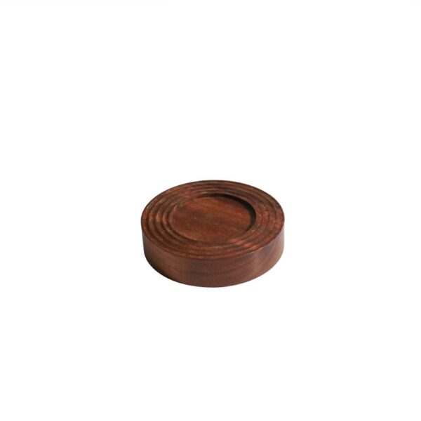 Walnut Ribbed Plate 10x2.5cm