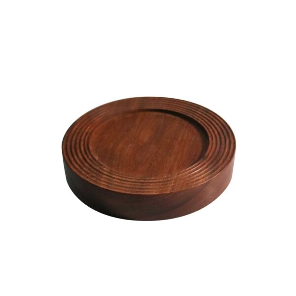 Walnut Ribbed Plate 16x3cm - 11cm Indent