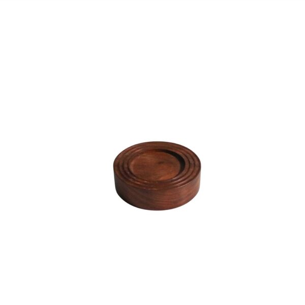 Walnut Ribbed Plate 8x2.5cm