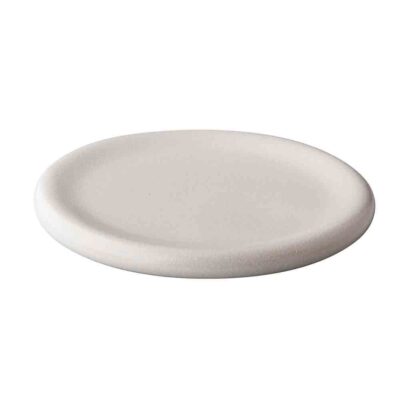 White Satin Stone Plate 24.5cm