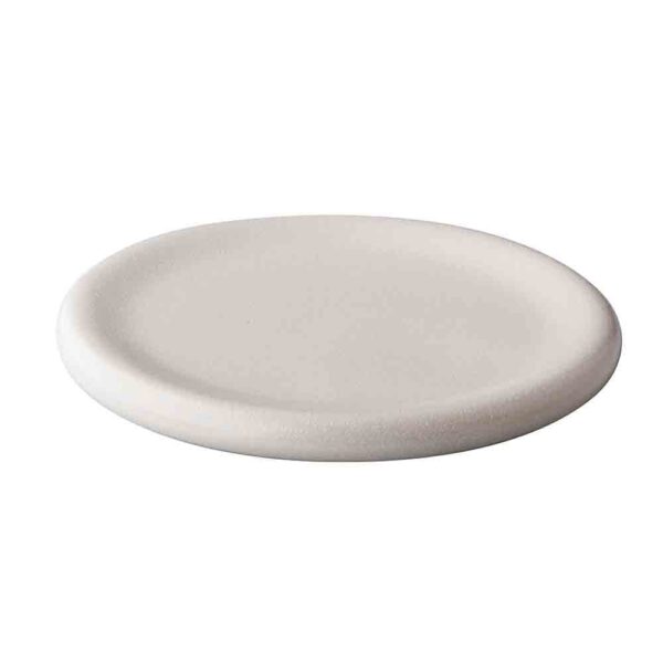 White Satin Stone Plate 24.5cm