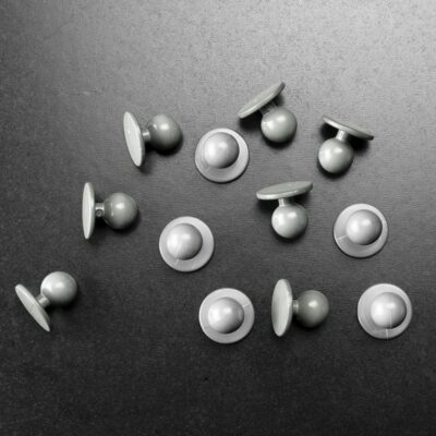 White Stud Buttons
