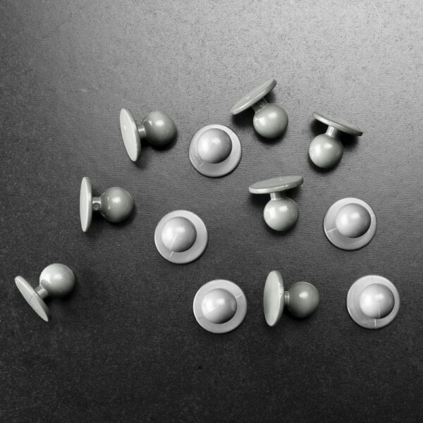 White Stud Buttons