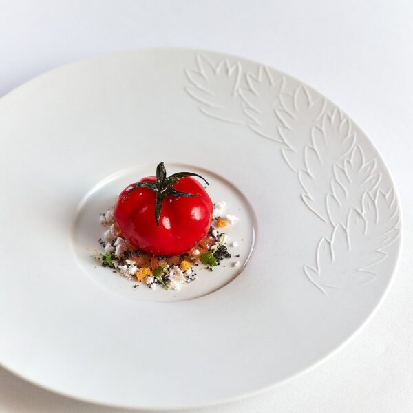 Wing Decor Plate 29cm - Matt/Shiny Biscuit Rim - Shiny Centre