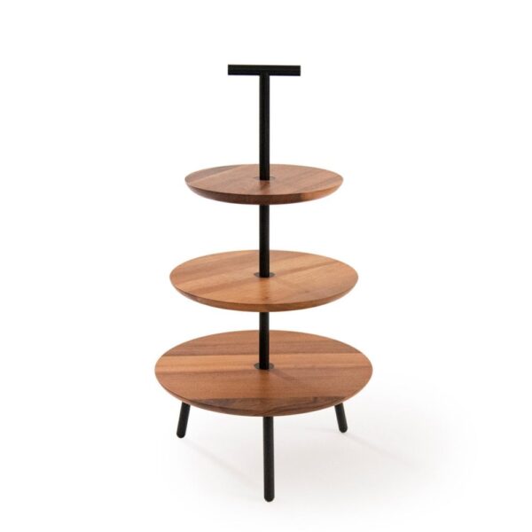 Alto Walnut 3 Tier Cake Stand