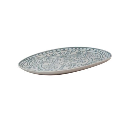 Barcelona Oval Plate 25.5x16.5cm - Blue