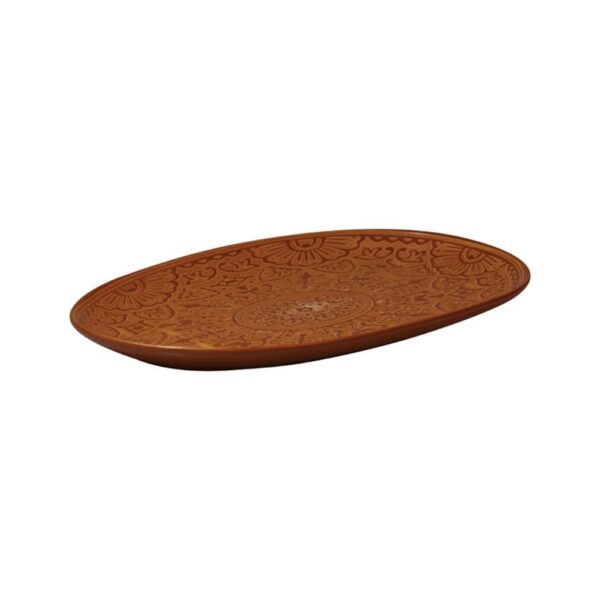Barcelona Oval Plate 25.5x16.5cm - Brown