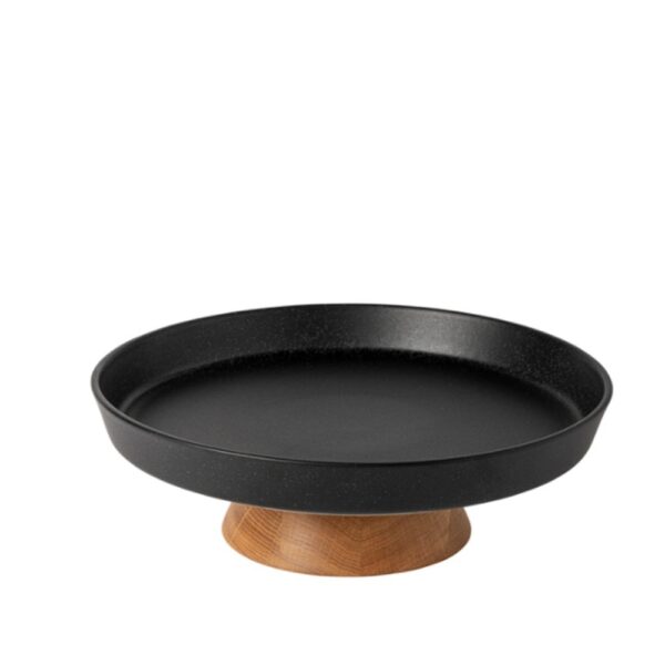 Boutique Footed Plate 32cm w/Wood Stand