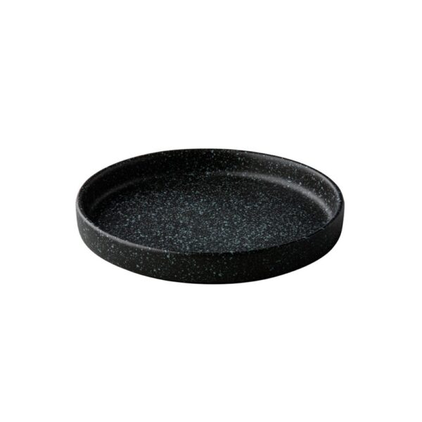 Bristol Plate 22cm - Black w/Blue Spots