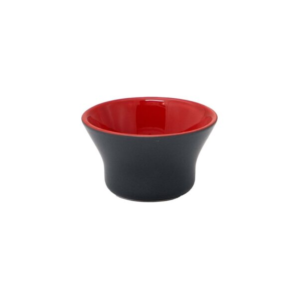 Conical Bento Bowl 9x5cm(h) - Grey/Red