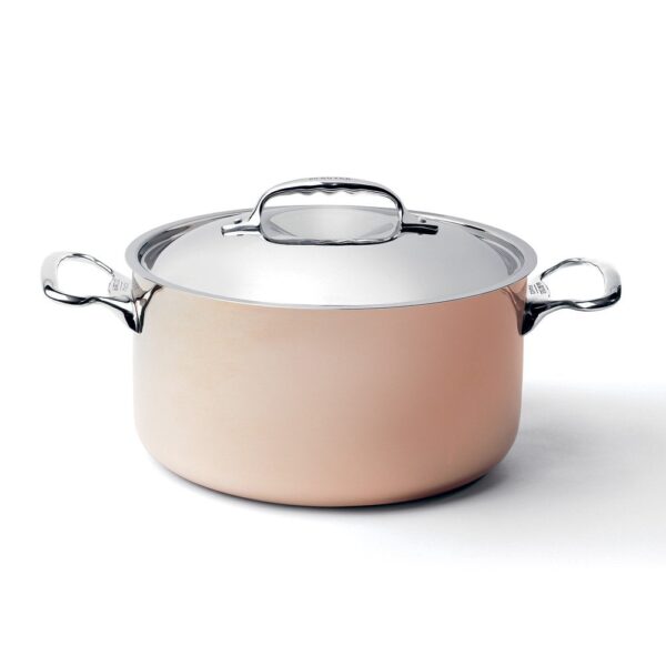 Copper Induction Deep Casserole 28cm