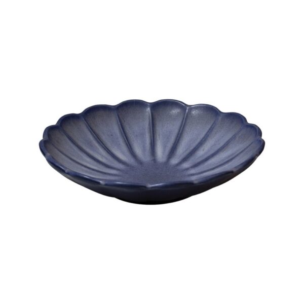 Flower Deep Plate 24cm - Blue