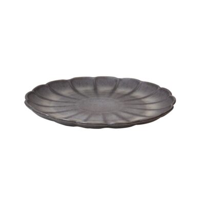 Flower Plate 28cm - Grey