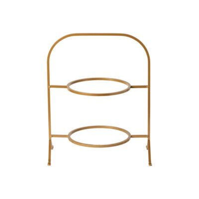 Marrakesh 2 Tier Salad Plate Stand-Gold
