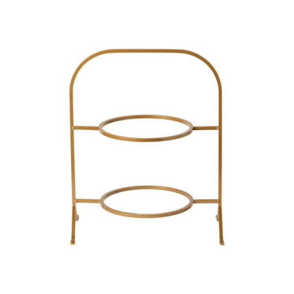 Marrakesh 2 Tier Salad Plate Stand-Gold