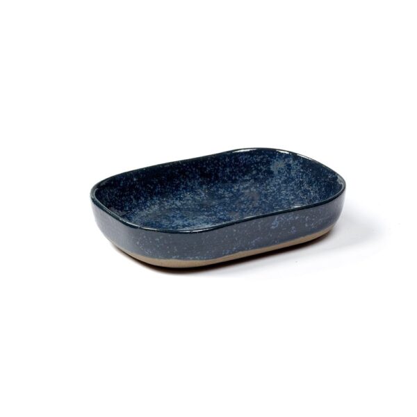 Merci Deep Plate 14.5x10.5cm - Blue/Grey