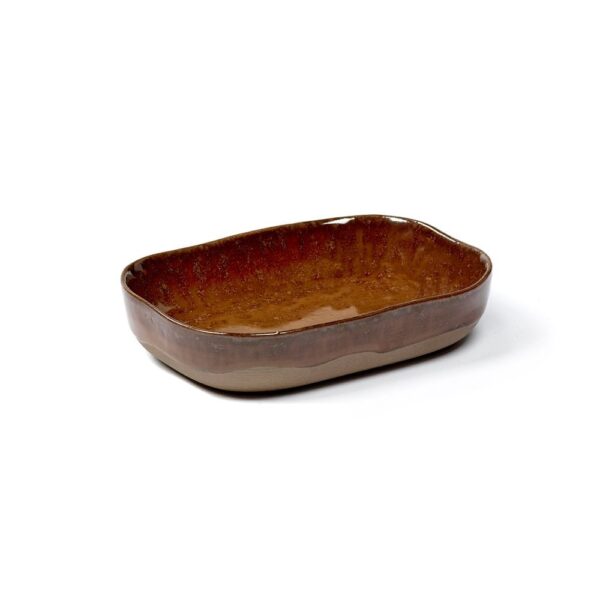 Merci Deep Plate 14.5x10.5cm - Ocre/Brow