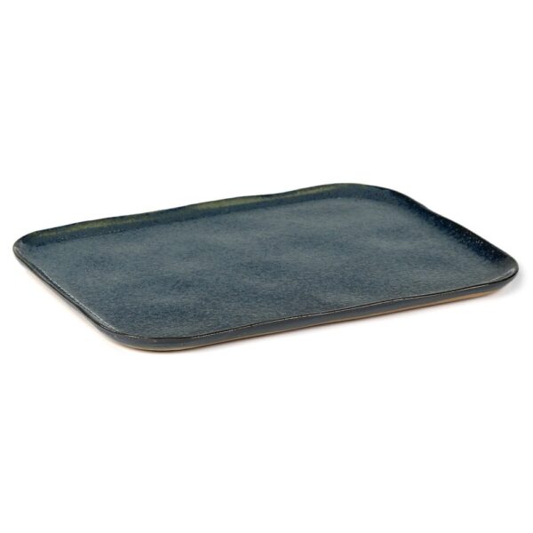 Merci Rect Plate 32x1.4 (h) - Blue/Grey