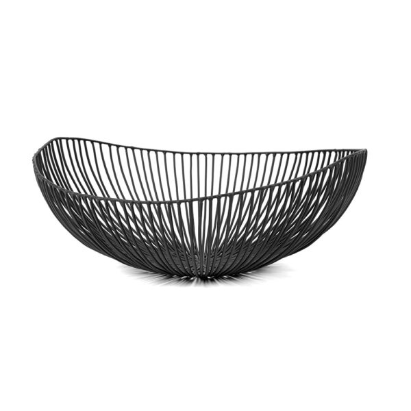 Basket 'Meo' 37x33x14cm Black