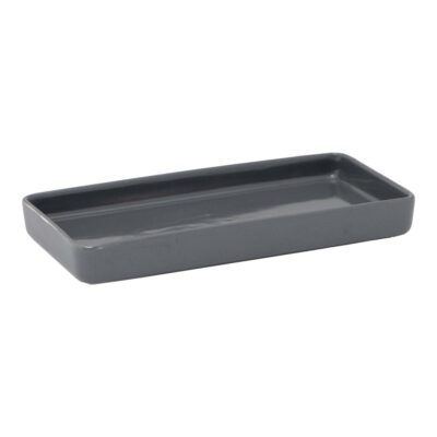 Rect. Bento Plate 18x9x2cm(h) - Grey