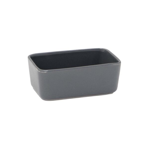 Rect. Bento Plate 9x6x3.5cm(h) - Grey